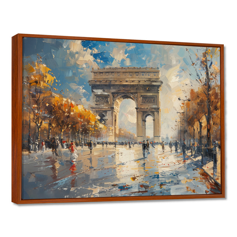 Lesage - City Paris, art mural, H 24 po x l 32 po, Encadrement brun