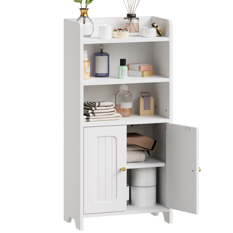  Freestanding Bathroom Cabinet with Adjustable Shelves