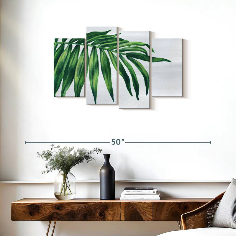 Harnek feuille tropicale I, H 22 po x l 36 po
