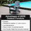 Chaise pliante toutes saisons avec double porte-gobelet et support pour téléphone, matériau gris, convient au jardin, à la piscine, au foyer. Espace facile à installer, supportant le jardin, 380 lb