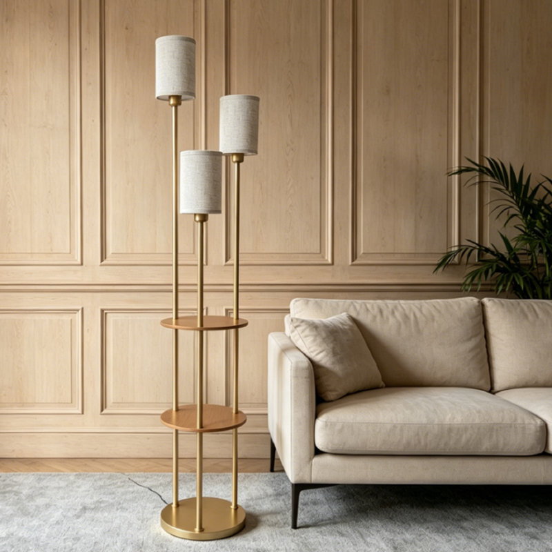 Lampe sur pied 70 po, Gold