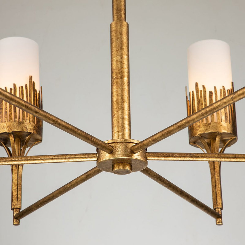 Sawgrass 6 - Light Unique Classic Chandelier, Matte Black