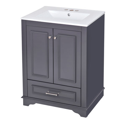 Meuble-lavabo autoportant avec portes à fermeture douce