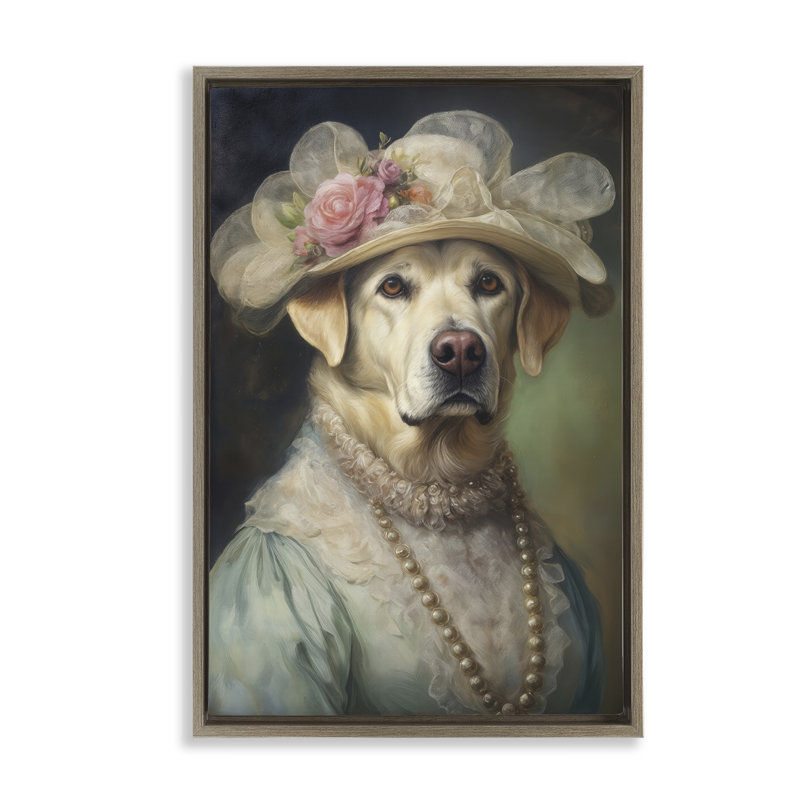 Cadre flottant élégant Labrador, design par Wumples, H 31 po x l 21 po, Cadre flottant orme Montalcino