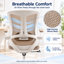 Chaises de bureau ergonomiques, avec accoudoirs relevables, soutien lombaire, dossiers inclinables et roulettes silencieuses (noir, kaki)-1755781257