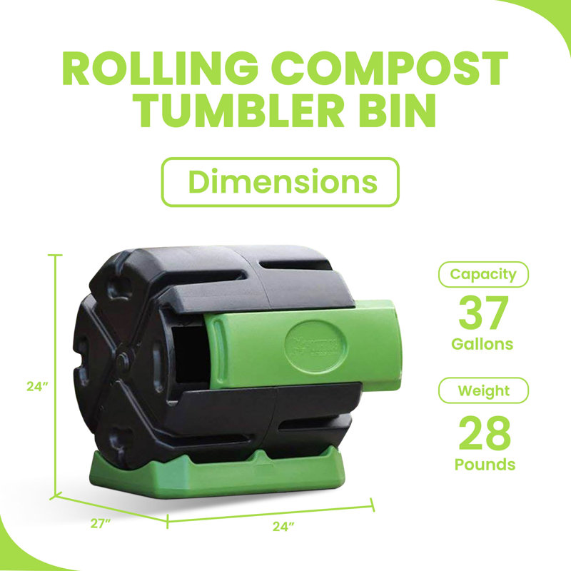 FCMP Outdoor Chamber Quick Curing Rolling Compost Tumbler Bin