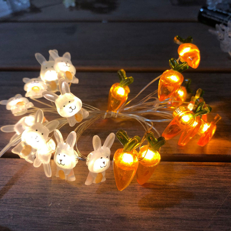 Guirlande de Pâques avec 20 lumières DEL 6,8 pi
