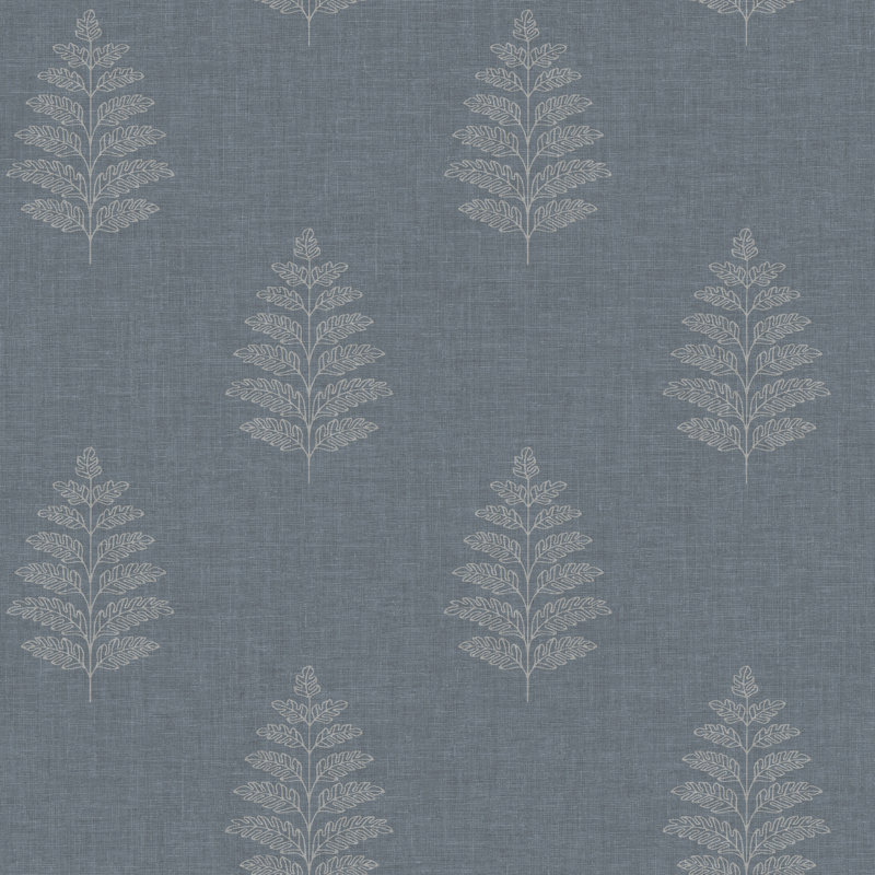 Papier peint Frond Denim Leaf, Blue