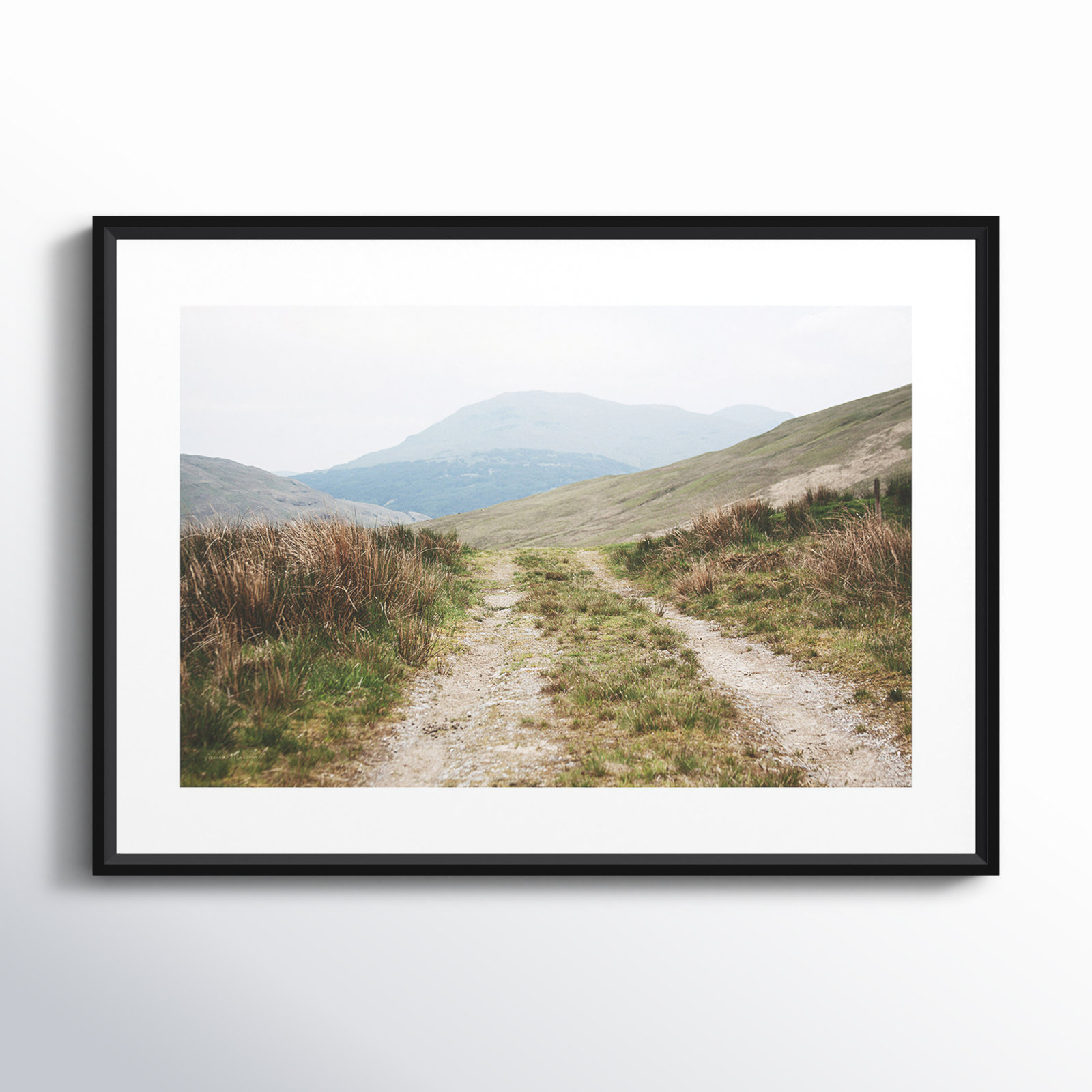 Scottish Highlands I by Laura Marshall, 24" H x 33" W, Black Framed