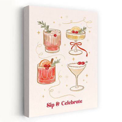 Festive Holiday Cocktail Classic Vintage