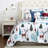 Winter Wonderland White/Blue Microfiber Reversible Quilt Set-478668975