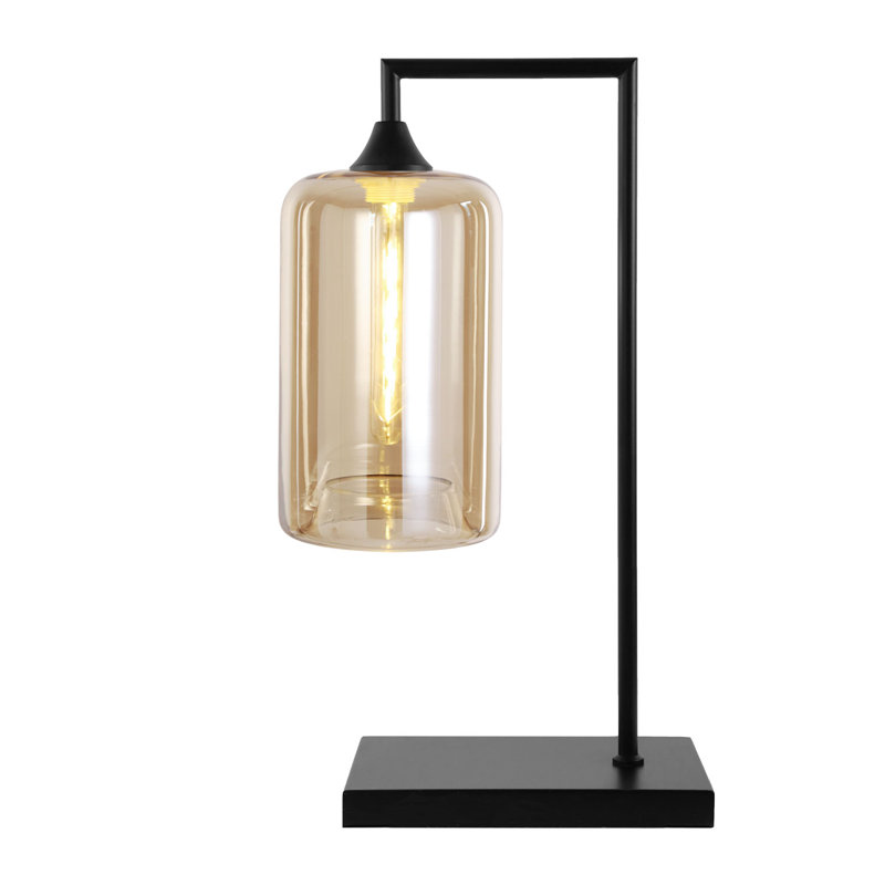 Wang Metal Table Lamp, Amber, Black