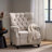 Button Tuffted Heavy Duty Manual Reclining Sofa, Home Theater Style Seating, Pushback With Recliner Function Chair Armchair With Push Back With Recliner Function With Recliner Function With Rivet Decoration Single Sofa Accent Chair For Living Room