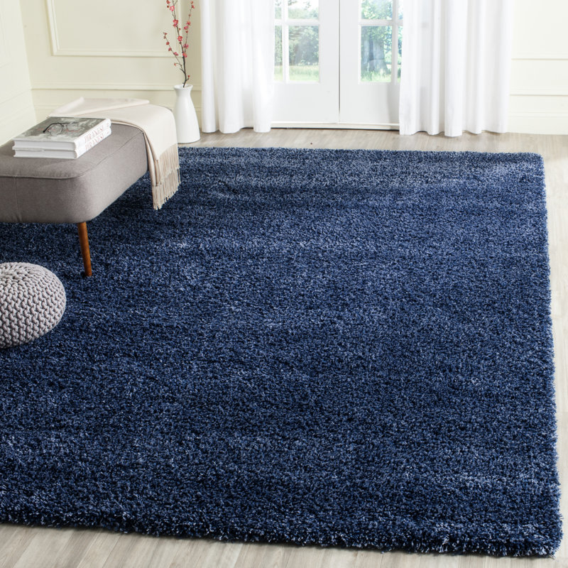 Assar Area Rug, Rectangle 9'6" x 13', Navy