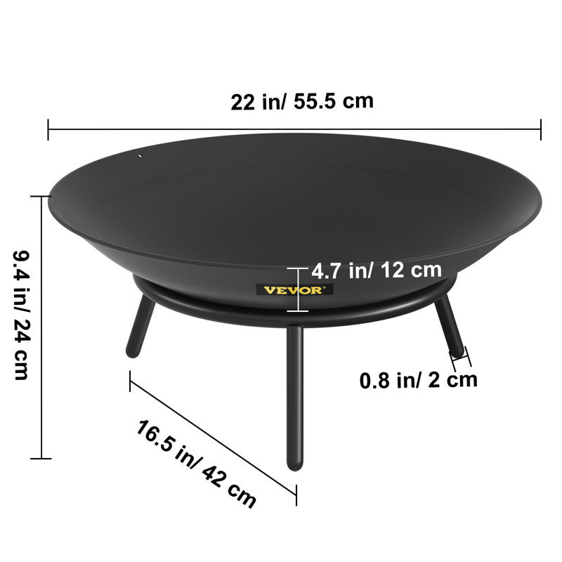 Accessoire de foyer extérieur rond 22 po