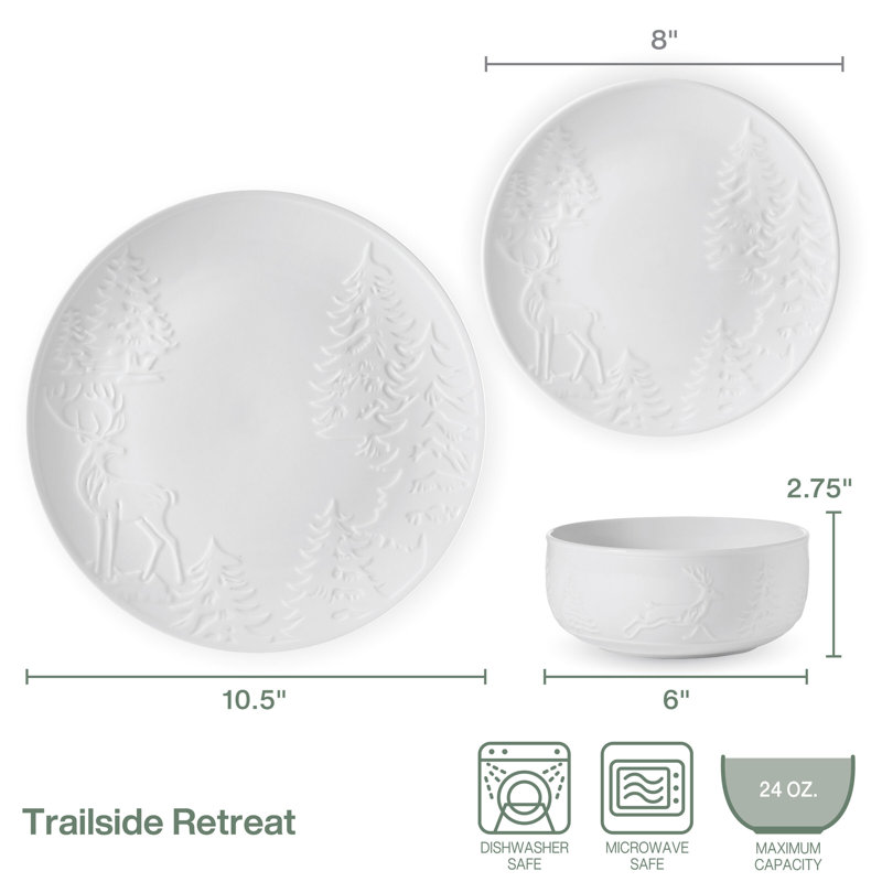 Pfaltzgraff Trailside Retreat 24-Piece Dinnerware Set, Service for 8