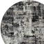 Tapis rond noir et gris 8 po