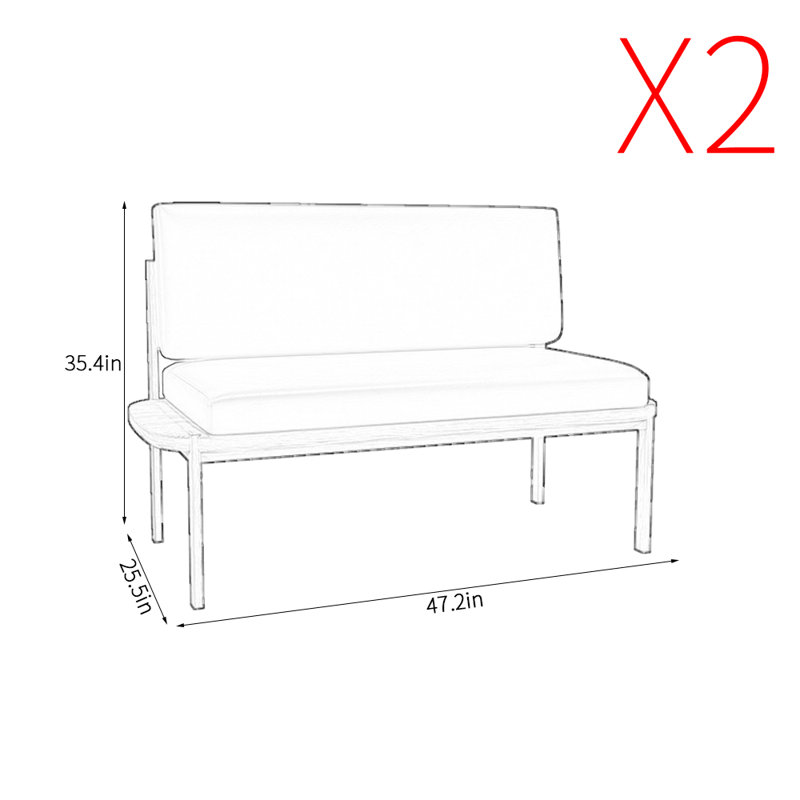 Banc de rangement Modern Light Luxury, Noir