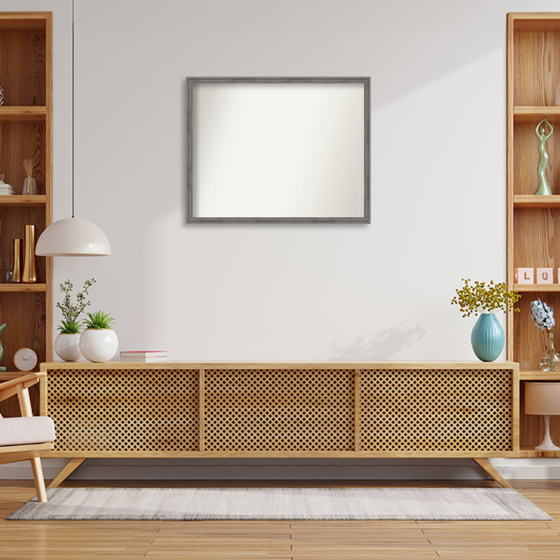 Miroir mural Merima, Rectangle, 23,75 po x 29,75 po, gris