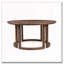Table de salle à manger 59 po ronde en bois d'acacia avec trou pour parasol (moka)-950964777