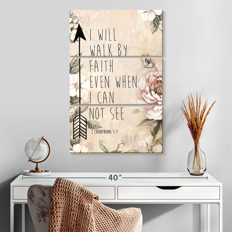 Tergel Walk By Faith Scripture, H 32 po x l 20 po