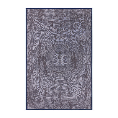 Tapis mauve à motif abstrait Grawn