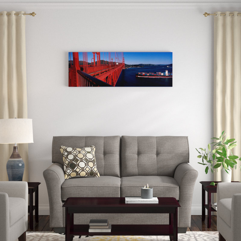 «Golden Gate Bridge and San Francisco Bay, San Francisco, California», reproduction de photo sur toile, Sans cadre
