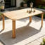 Table de salle à manger d'extérieur en bois d'acacia