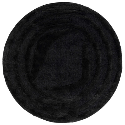 Tapis noir tissé à la machine Amberjo