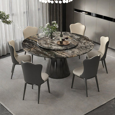 Ensemble de table de salle à manger moderne et simple en marbre