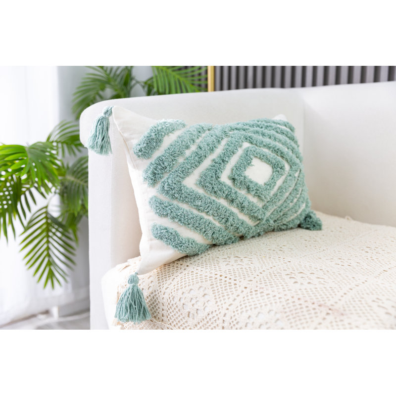 Housse de coussin Novel, Vert menthe, Rectangulaire