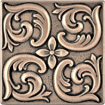 4'' x 4'' Hand Painted Resin Decorative Accent Tile