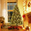 Arbre de Noël 7 pi avec lumières de couleur chaude et 9 modes avec télécommande-2032037264