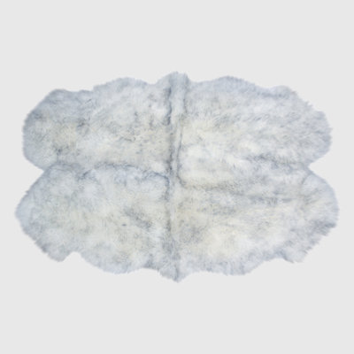 Tapis gris en peau de mouton Keansburg
