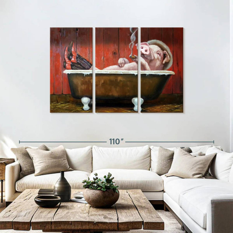 Brampt Hog Heaven, 48" H x 74" W