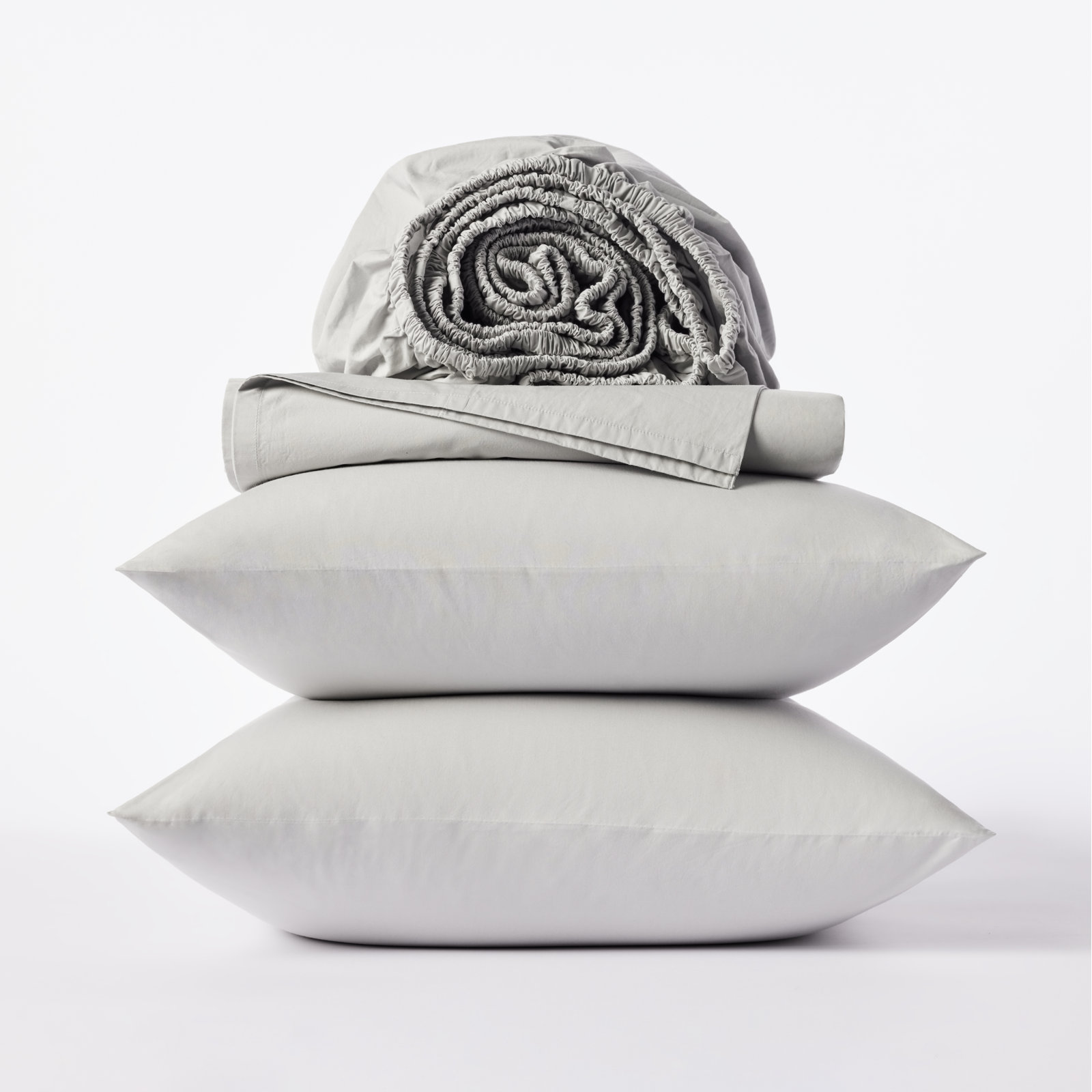 Refined Organic Percale Sheet Set, Queen Sheet Set with 2 Pillowcases, Seal