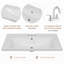 Ensemble de meuble-lavabo 30 po avec lavabo, armoire de salle de bain multifonctionnelle avec portes et tiroir, structure solide et panneau de fibres à densité moyenne-120330035
