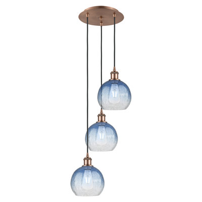 Ballston - Brookhaven Globe - 3 Light 14" Cord Hung Multi Pendant