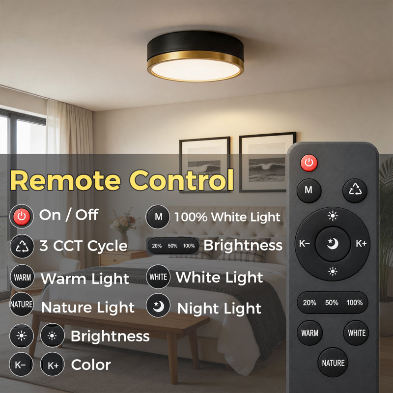 11.8in 24W LED FLush Mount Ceiling Light