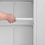 Armoire de rangement métallique à deux portes, armoire de cuisine haute en acier avec étagères réglables