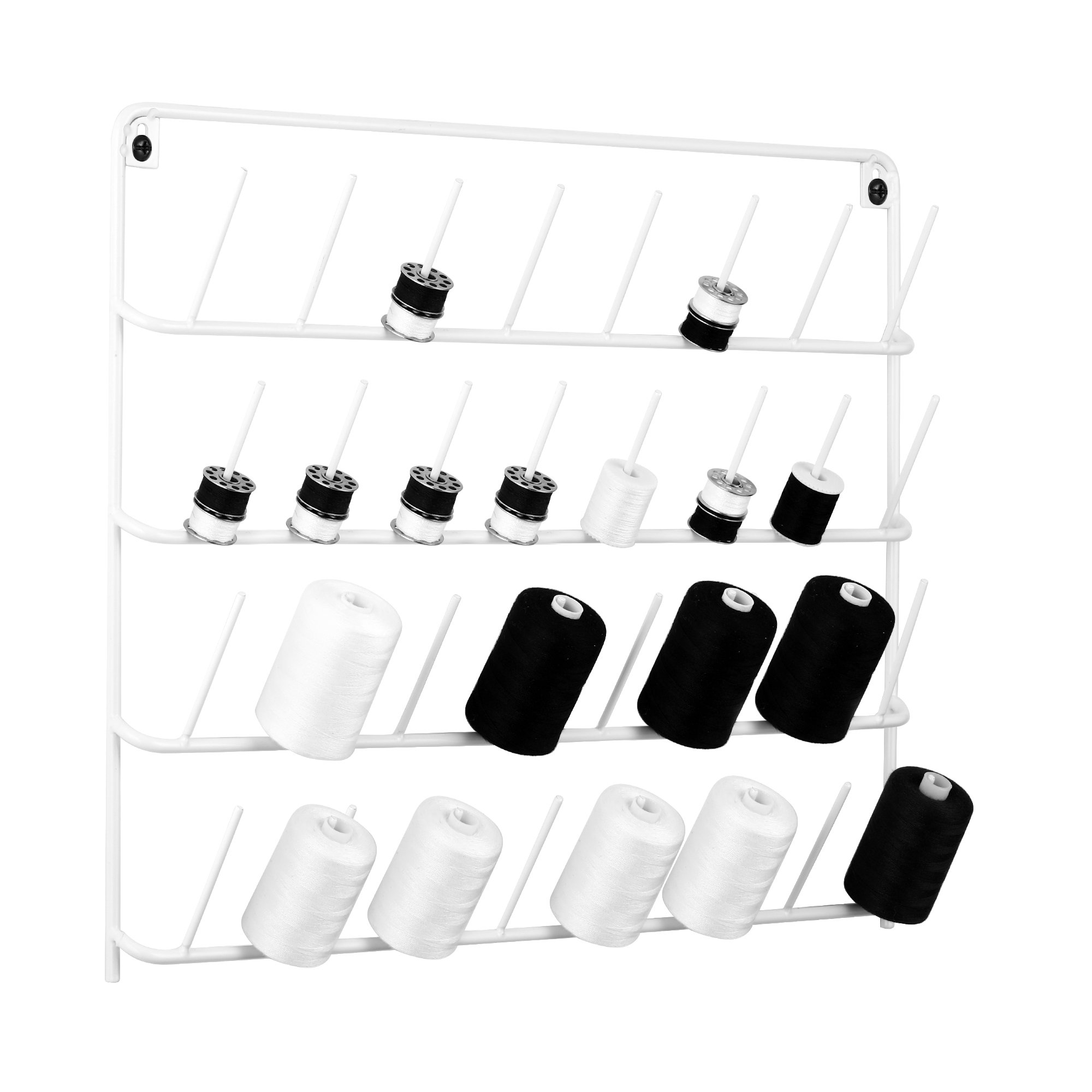 CELLPAK 32-Spool Sewing Thread Rack Wall-Mounted Metal Sewing Thread ...