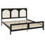 Modern Platform Bed Featuring Rattan Headboard-1639249220-1639249219