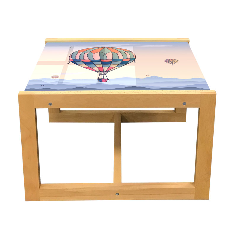 Multicolore, table basse en montgolfière East Urban Home, H 15,75 po x L 18,31 po x l 24,4 po