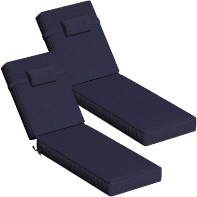 Outdoor Olefin Chaise Lounge Cushions(Set Of 2)