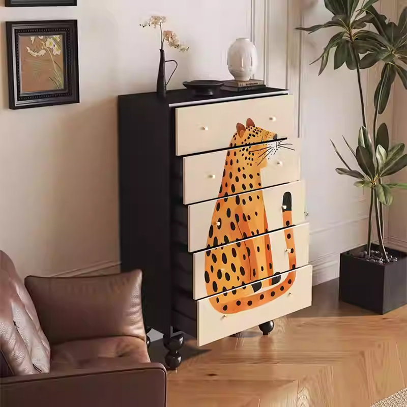 Armoire en bois de noyer avec tiroirs de grande capacité