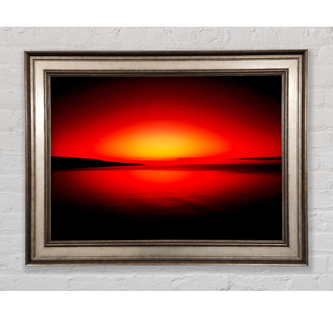 Gerahmtes Leinwandbild Red Horizon