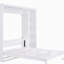 Grand lit escamotable mural avec tablettes, blanc-653426139-653426138