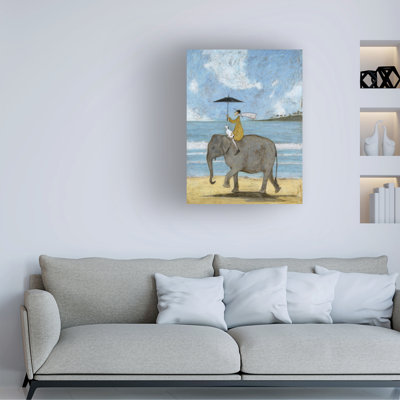 Art mural sur toile tendue - Sam Toft «On the Edge Of The Sand», art mural pour salon, chambre à coucher ou bureau - 18 x 24