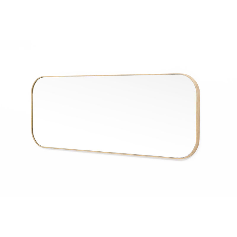 Imler Solid Wood Rectangle Mirror, Gold