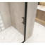 Porte de douche pivotante, cadre en aluminium noir mat, demi-cadre, film en verre trempé antidéflagrant de 1/4 po (6 mm)